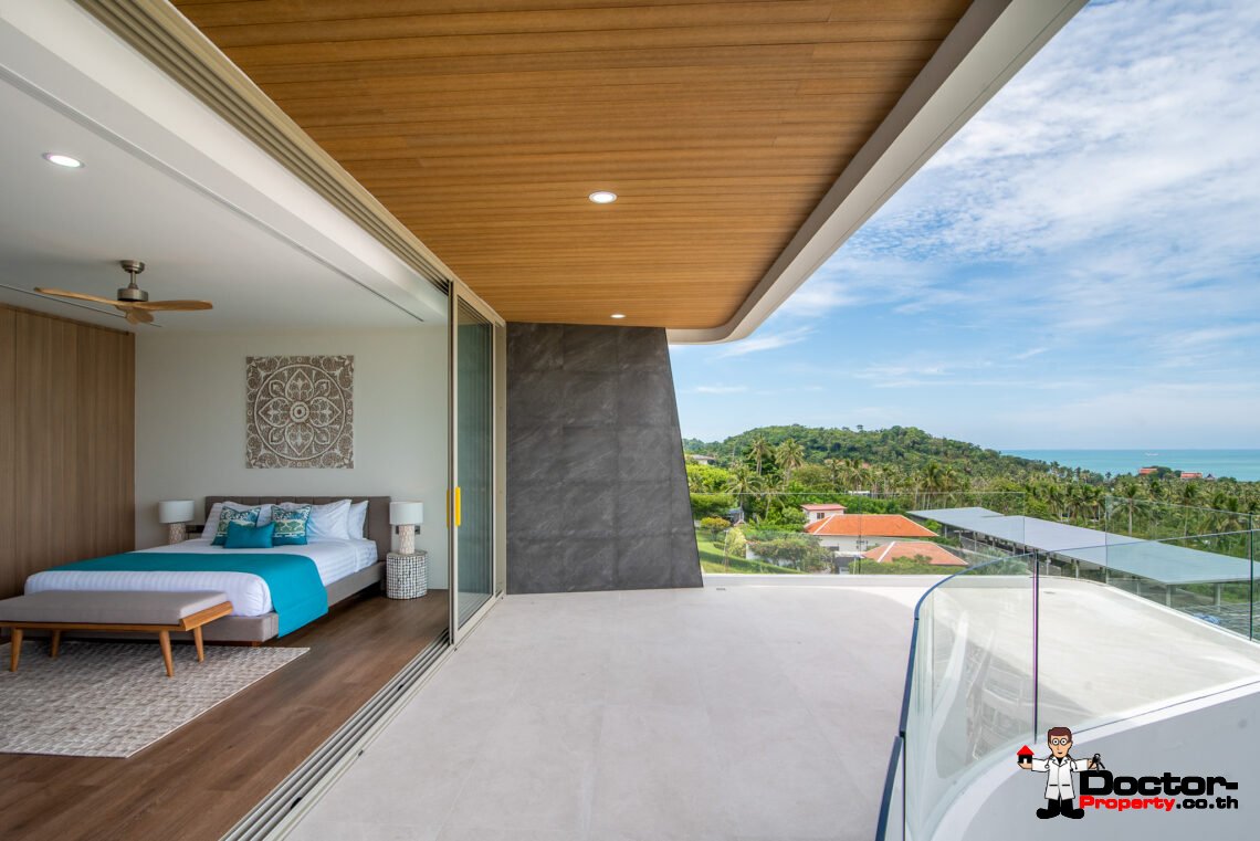Luxury 4 Bedroom Pool Villa with Sea View in Bang Por, Koh Samui – For Sale